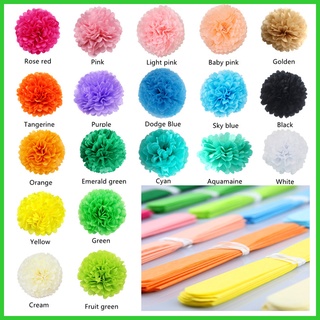 6 Inch/10 Inch Tissue Paper Pompoms Flowers 15/25 Cm Paper Flower Ball Baby Shower Birthday Party Decor