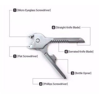 Ecoplanet COD#Stainless Steel Bottle Opener Keychain Multi-functional Swiss Tech Utili Key (2)