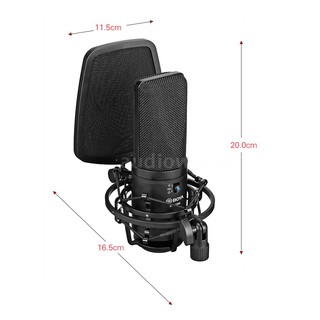 ★BOYA BY-M1000 Professional Large Diaphragm Condenser Microphone Podcast Mic Kit Support Cardioid/Om (9)