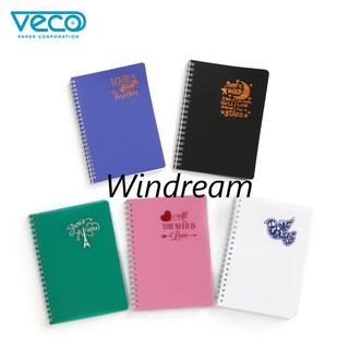 Notebooks & Papers✺☽❣Veco Classic Notes 80lvs 6inx8.5in plastic sheet cover