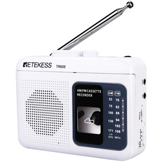 RETEKESS TR606 Cassette Player With Portable AM FM Radio Walkman Tape Player Recorder Support Standard 3.5mm Earphone Long Antenna