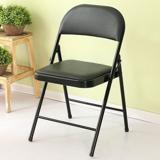☍☏❖Foldable Steel Chair Upuan na Bakal with Leather Foam Cushion