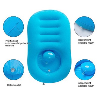 Portable Inflatable Baby folding bath tub Children Wash Ass Basin Infant Shampoo Hair Washing Tray T (4)
