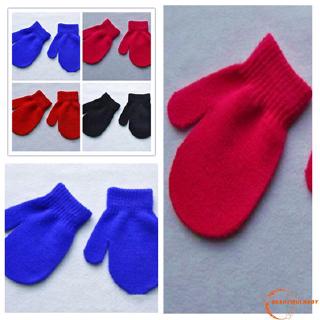 BღBღCute Baby Toddler Gloves Boys Girls Solid Winter Kids
