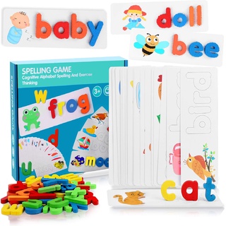 ABC Word Spelling Practice Game Children Early Learning Alphabet Puzzle Toys For Kids