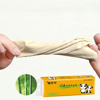 ∋♧12 Rolls Bamboo Pulp Toilet Paper Towels 4-Ply Thicken Biodegradable Bath Tissue