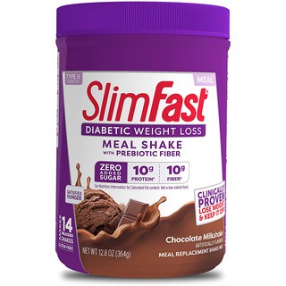 SlimFast Keto Meal Replacement Shake Powder, Diabetic Weight Loss - Chocolate Milkshake Mix