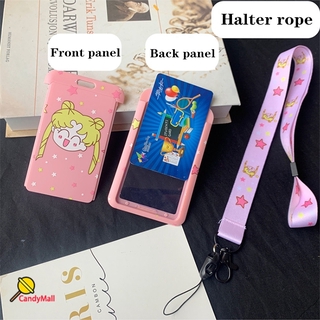 Women Men ID Credit Bank Business Card Holder Students Bus Card Case Male Visit Door Identity Badge Cards Work Card Pass Cover Cartoon Cute READY STOCK (5)