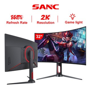 【144HZ 32 inch】SANC Curved Gaming Monitor 2K 4Ms GTG FreeSync Compatible Monitor N95/N95Pro/N95PRO+
