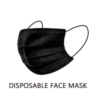 black face mask 50pcs Disposable Surgical Face Mask 3ply mask (8)