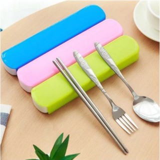 3 In 1 Spoon Fork And Chopsticks Set With Organizer