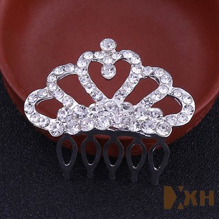 Shiny Crystal Children Crown Hair Comb Fashion Elegant Exquisite Diamante Small Combs