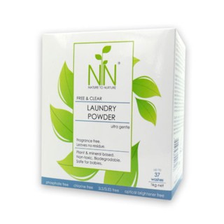 New in 2021 Nature to Nurture Free & Clear Laundry Powder 1kg