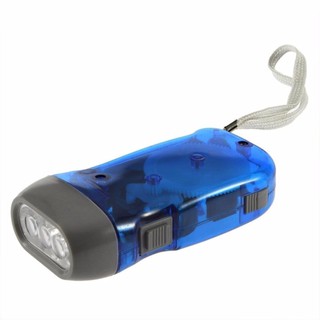 Keimav 3 LED Hand Press Crank Flashlight (Blue) (2)