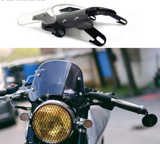 5-7 inch Motorcycle Retro Cafe Racer Headlight Windshield Instrument Visor universal