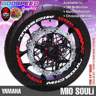 Mags Sticker for Yamaha Mio Soul i 115/125 (Set: Harap at Likod) [With Free Stickers]