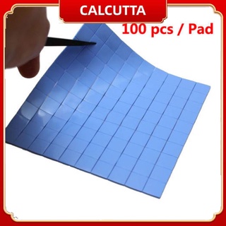 calcutta 100Pcs 10x10x0.5mm Heatsink Silicone Thermal Conductive Pad for GPU VGA IC
