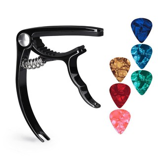 Guitar Capo Guitar Accessories Trigger Capo with 6 Free Guitar Picks for Acoustic and Elec