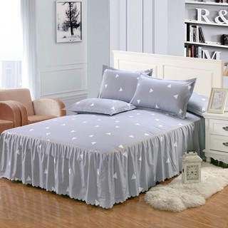 Twill Printing Bed Skirt Matte Dust Size Bedspread Bed Skirt (7)