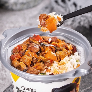 [ 3 barrels ] Xiao Yang Instant Rice (FREE Probiotic Yogurt Drink) Self Heating Rice 300g / Taiwanese braised pork rice with / [Three barrels] Self-heating rice Clay pot rice Convenient instant rice Multi-flavor lazy instant self-heating food (4)