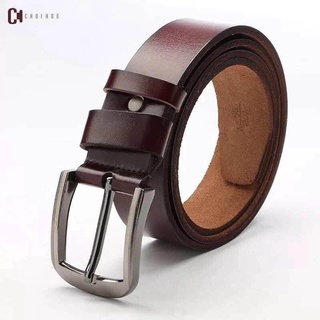 Belt men’s leather youth authentic alloy pin buckle first layer leather casual business retro men’s