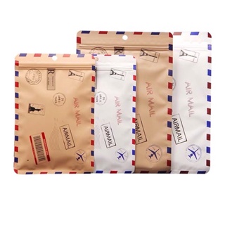 Cute reusable stamp mail envelope type plastic ziplock with design