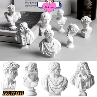 ROW Miniature Gypsum Portraits Crafts Greek Mythology Figurine Plaster Bust Statue Home Decor Desktop Ornament Drawing Practice Nordic Style Famous Sculpture