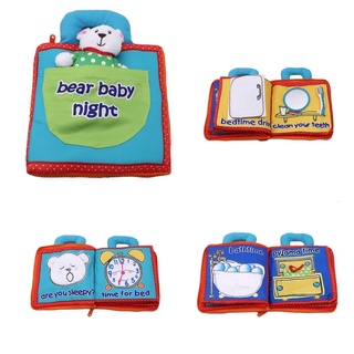 kh8l insColor Bear Cloth Book Baby Interactive Story Book Puzzle Early Education (1)