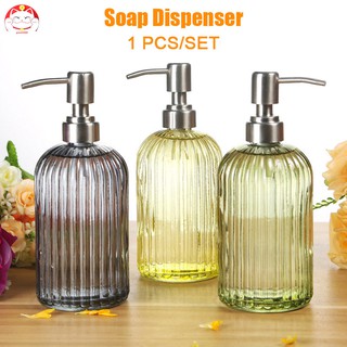 Soap Shampoo Dispenser Liquid Hand Soap Bottle with Stainless Steel Pump for Bathroom Kitchen