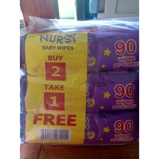 NURSY BABY WIPES|buy2 take 1free |90pcs Per packs (1)
