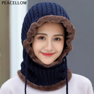 PEACELLOW Women Winter Scarf And Hat Set Knitted Warm Beanie Skullcaps Knit Neck Warmer .