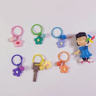 ✕❆✠South Korea ins hyuna color a small flower pendant keychain earphone set ornament girl cute bag p