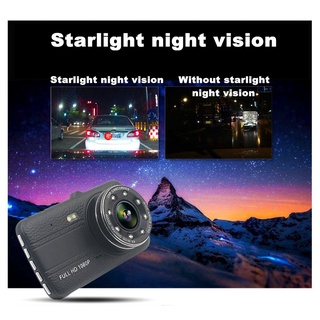 ✼■❆4" HD 1080P Dual Lens Car Dash Cam Driving Camera Vehicle Camcorder Recorder DVR