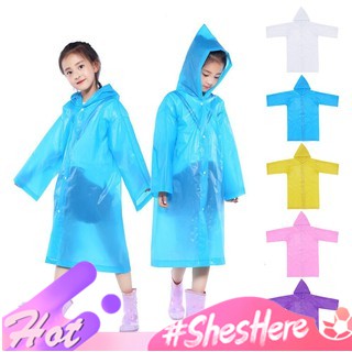 1PC Portable Reusable Raincoats * Rain Ponchos For 6-12 Years Old**** (1)