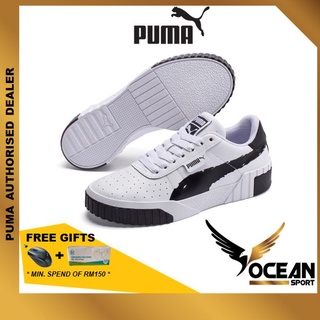 Puma Cali Brushed Wn s Puma Black-Puma White -(37389601) - Puma Women Lifestyle Shoes