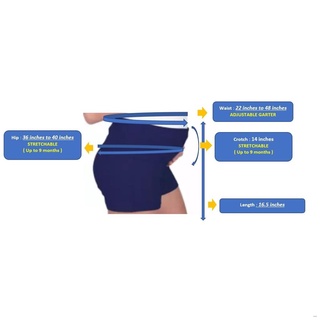 ✗Maternity Shorts Adjustable & Stretchable Garter Waist Highwaist (Freesize fits from Small to XL)