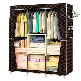KM✔3D 88130 Wardrobe DIY Multifunction Clothes Storage Rack Cabinet Organizer (COD)