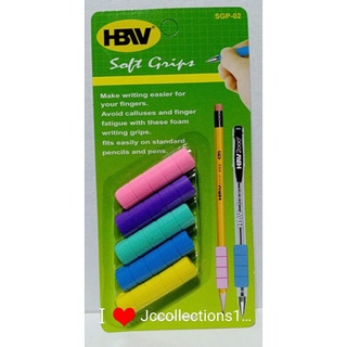 hbw soft pen and pencil grips, 5 pcs