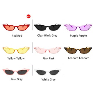 Fashion Cat Eye Sunglasses Transparent Small Frame Sunglasses (4)