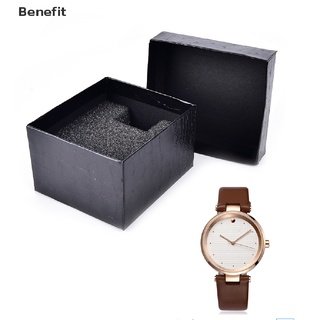 Benefit> Black PU Noble Durable Present Gift Box Case For Bracelet Jewelry Watch well