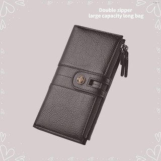 ♧₪✱Men's Long Wallet Pu Leather Long Wallet Men Clutch Card Bag