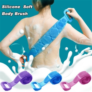 Silicone Rubbing Back Massage Brush Bath Towel Back Massage Bath Brush Cleaning Tool 60cm (1)