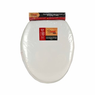 Homefix Vinyl Cushioned Toilet Seat Cover Elongated 19" White 871
