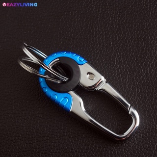 【EL】Metal Car Keychain Key Holder Keyring Men's Key Chain Ring Auto Accessories (2)