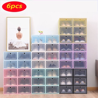 Foldable candy color storage shoe drawer storage box