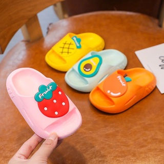 ✆☌๑【HHS】 Fruits Summer boy&girl slippers baby cartoon cute bath non-slip soft bottom Kids sandals