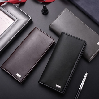 2021 Men's Fashion Long Wallet Soft Leather Wallet with Large Capacity Mobile Bag Multi-card Wallet Men
