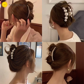 Korean White Pearl Hair Clip Hair Tie Set Fashion Sweet Girl Hairpin Women Hair Accessories Gift