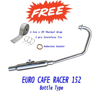 Euro Café Racer 152 Bottle Pipe Type Muffler for Euro Café Racer 152 Exhaust pipe