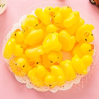 200pcs/lot Baby Bath Toys Floating Rubber Duck Duckie Shower Water Toys for baby Children Birthday F